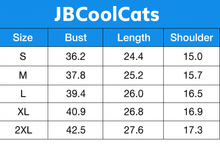 Load image into Gallery viewer, Christmas Puss & Boots Shirt - Size Chart - JBCoolCats