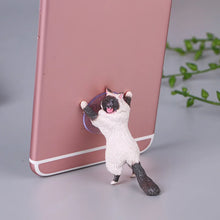 Load image into Gallery viewer, Adorable Kitty Phone Holder- White & Black Cat - JBCoolCats