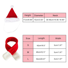 Load image into Gallery viewer, Santa Cat Hat with Muffler - Size Chart - JBCoolCats