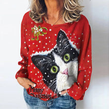 Load image into Gallery viewer, Christmas Cat Long Sleeve Shirt - Christmas - JBCoolCats