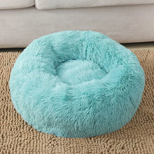 Load image into Gallery viewer, Teal donut pet bed  Luxury Fluffy Cat Bed - Light Teal -  JBCoolCats