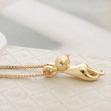 Load image into Gallery viewer, Climbing Cat Pendant - Gold - JBCoolCats