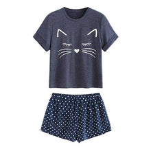 Load image into Gallery viewer, Adorable Kitty Cat Sleepwear - Navy - JBCoolCats