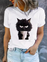 Load image into Gallery viewer, Grumpy Cat Morning Brew T-Shirt | Clothing | JBCoolCats