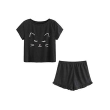 Load image into Gallery viewer, Adorable Kitty Cat Sleepwear - Black - JBCoolCats