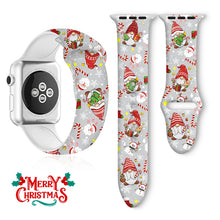 Load image into Gallery viewer, Christmas-themed watch band with gnomes and candy canes Christmas Apple iWatch Band - Christmas - JBCoolCats