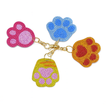 Load image into Gallery viewer, Colorful paw-shaped keychains Ultimate Cat & Paw Keychain Trio - Accessories - JBCoolCats