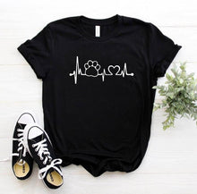 Load image into Gallery viewer, Cat Paw Heartbeat T-Shirt - Clothing - JBCoolCats