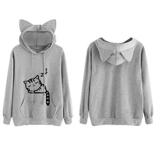 Load image into Gallery viewer, Your Sweet Kitty Hoodie - Gray Back & Front - JBCoolCats