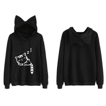 Load image into Gallery viewer, Your Sweet Kitty Hoodie - Black Back & Front - JBCoolCats