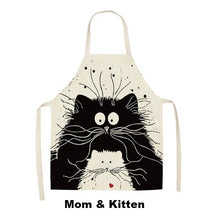 Load image into Gallery viewer, Cute Cartoon Cat Apron - Mom & Kitten - JBCoolCats