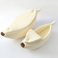 Load image into Gallery viewer, Cozy Cute Banana Cat Bed - Creamy-White - JBCoolCats