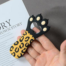 Load image into Gallery viewer, Cute Cartoon Cat Bottle Opener - Leopard + Black Paw - JBCoolCats