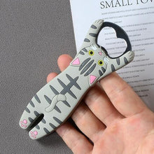 Load image into Gallery viewer, Cute Cartoon Cat Bottle Opener - Stretch Grey - JBCoolCats