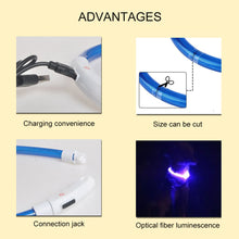 Load image into Gallery viewer, Thin LED Glow In The Dark Cat Collar - Features - JBCoolCats