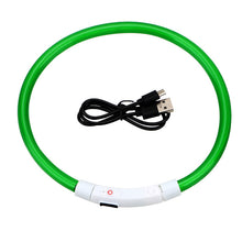 Load image into Gallery viewer, Thin LED Glow In The Dark Cat Collar - Green - JBCoolCats