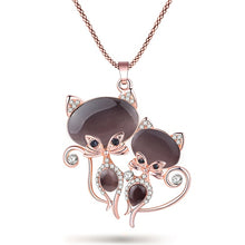 Load image into Gallery viewer, Bonsny Dual Cat Pendant - Smoke - JBCoolCats