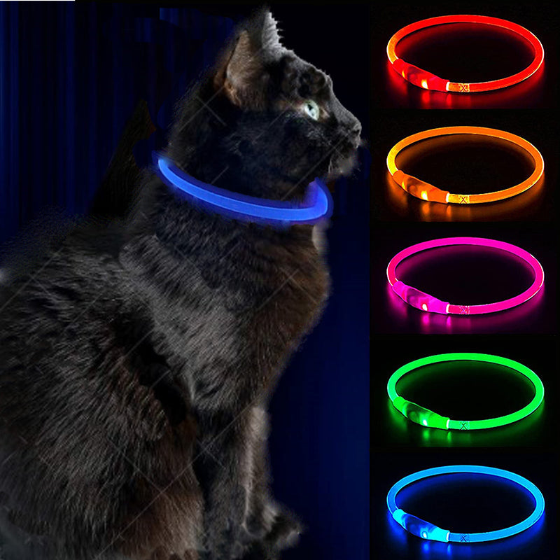 Thin LED Glow In The Dark Cat Collar Accessory JBCoolCats