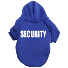 Load image into Gallery viewer, Blue blue hoodie with &#39;SECURITY&#39; printed on the back - JBCoolCats