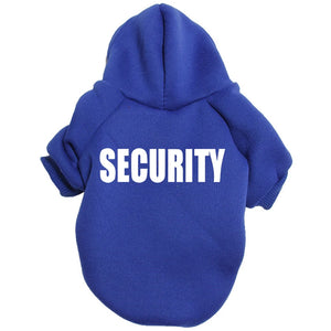 Blue blue hoodie with 'SECURITY' printed on the back - JBCoolCats