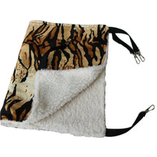 Load image into Gallery viewer, Bag with tiger print and white sherpa lining The Purr‑fect Hangout Pet Hammock - Tiny Tiger Stripes - JBCoolCats
