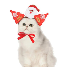 Load image into Gallery viewer, Cat Christmas Headband Décor - Santa &amp; Christmas Trees - JBCoolCats