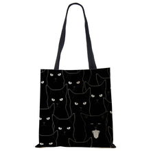 Load image into Gallery viewer, The Traveling Kitty Tote - Black Cats - JBCoolCats