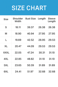 Kitty Cuteness Christmas Hoodie - Size Chart - JBCoolCats