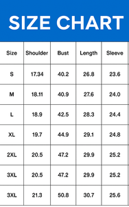 Meowgic Lineup Cat Hoodie - Size Chart  – JBCoolCats