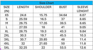 Peeking Cat 3D Printed T-Shirt - Size Chart – JBCoolCats