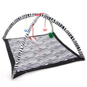 Mobile Activity Cat Play Bed - Zebra Stripes - JBCoolCats