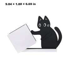 Load image into Gallery viewer, Black cat-shaped object holding a white vase on a white background  Flower Vase Collection - Cubed Vase  - JBCoolCats
