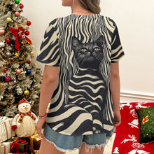 Load image into Gallery viewer, Whisker Waves Tee - Back View - JBCoolCats