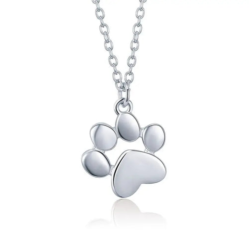 Silver paw print necklace Sterling Silver Cat Paw Necklace - Jewelry - JBCoolCats