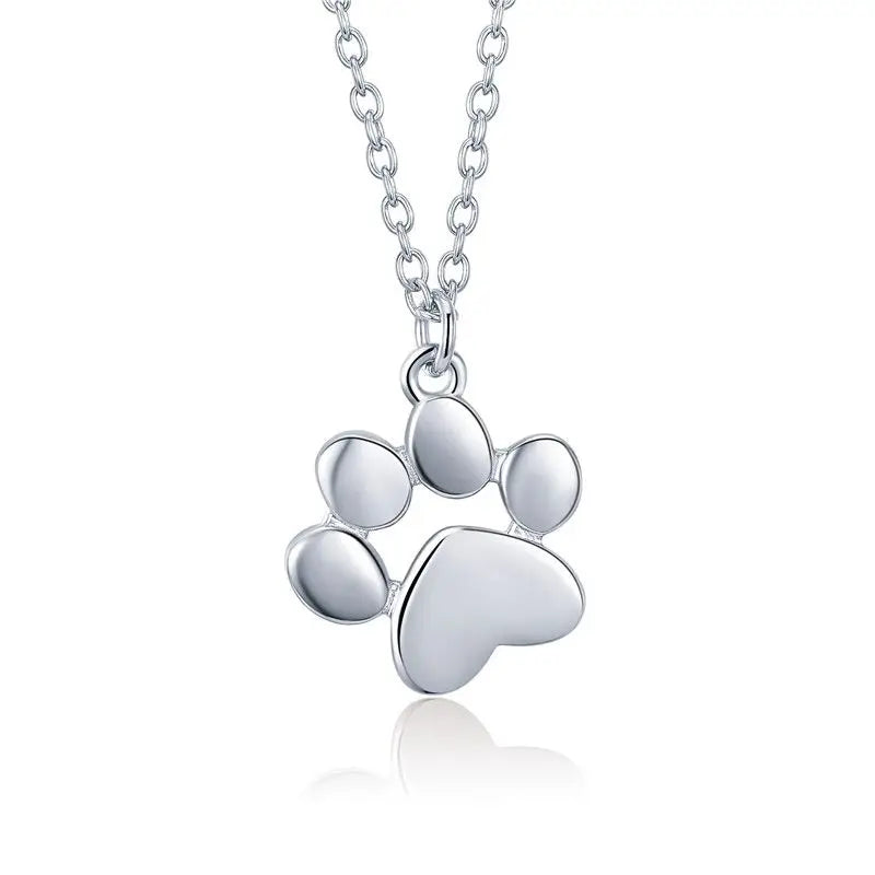 Silver paw print necklace Sterling Silver Cat Paw Necklace - Jewelry - JBCoolCats