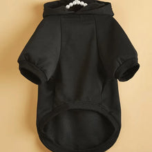 Load image into Gallery viewer, Black pet hoodie full view - JBCoolCats 