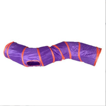 Load image into Gallery viewer, Purple and orange tunnel toySlinky Whiskers Cat Tunnel - Purr-ple - JBCoolCats