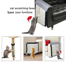 Load image into Gallery viewer, Cat scratching post and furniture protector with text 'cat scratching fever Release your furniture. Purrch &amp; Scratch Anywhere Post - Features - JBCoolCats