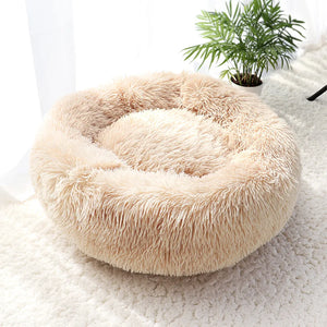 Luxury Fluffy Cat Bed - Beige - JBCoolCats
