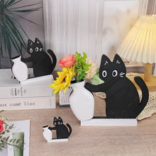Load image into Gallery viewer, Different sizes of Decorative black cat vases  of flowers on a wooden surface - Flower Vase Collection - Sizes - JBCoolCats.