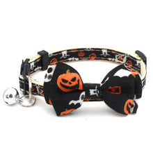 Load image into Gallery viewer, Cat Collar Halloween Bowties - Black Pattern - JBCoolCats