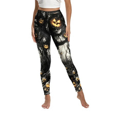 Load image into Gallery viewer, Midnight Mischief Halloween Leggings - Jack-O-Haunt - JBCoolCats