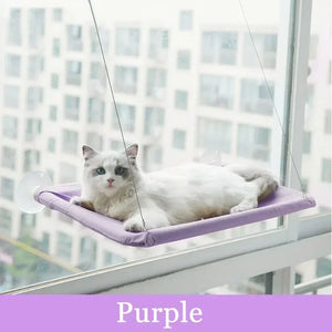 Cute Cat Hanging Window Bed - Purple - JBCoolCats