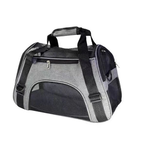 Gray and black pet carrier bag - Gray Mist Meow  - JBCoolCats