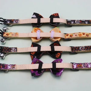 Cat Collar Halloween Bowties - Back Side  - JBCoolCats