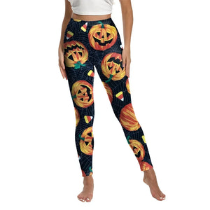 Midnight Mischief Halloween Leggings - Pumpkin Party - JBCoolCats
