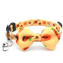 Load image into Gallery viewer, Cat Collar Halloween Bowties - Orange with Pumpkins - JBCoolCats