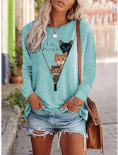 Load image into Gallery viewer, Ew People 3 Cat Shirt - Turquoise - JBCool
