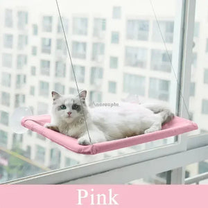 Cute Cat Hanging Window Bed - Pink - JBCoolCats