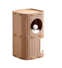 Load image into Gallery viewer, Beige cat tree - Double 
 Purr fect Felt Forest Tower -  Whisker‑Soft Sandstone  - JBCoolCats